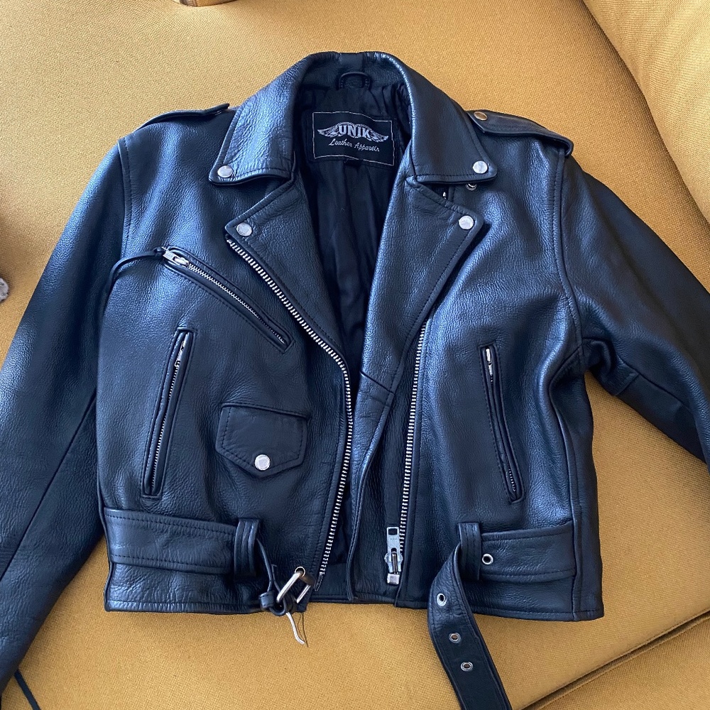 Leather Biker Jacket Genuine Leather Vintage